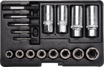 Set extractoare suruburi - YATO Polonia - YT06033 - 1/2 si 3/8 - 17 PCS