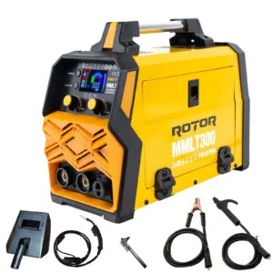 Aparat/Invertor Sudura 300Ah – MIG (sarma) /MMA (electrod) (TIG)  – ROTOR – (14738) + Accesorii CADOU