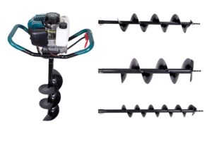 Motoburghiu 3 CP + 3 burghie (100, 150, 200 mm) - Gospodarul Profesionist – (foreza pamant/sfredel benzina) - (PMP0050.2)