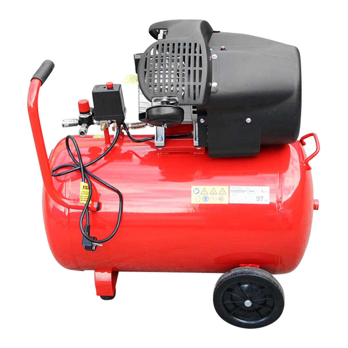 Compresor aer - 100 Litri - 2.2kW (Bobinaj Cupru)/3CP - 8 Bar - ROYAL KRAFT Germania - volum aer 400L/min - (BK98069) - imagine 6