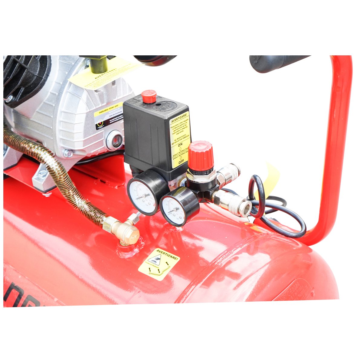 Compresor aer - 100 Litri - 2.2kW (Bobinaj Cupru)/3CP - 8 Bar - ROYAL KRAFT Germania - volum aer 400L/min - (BK98069) - imagine 5