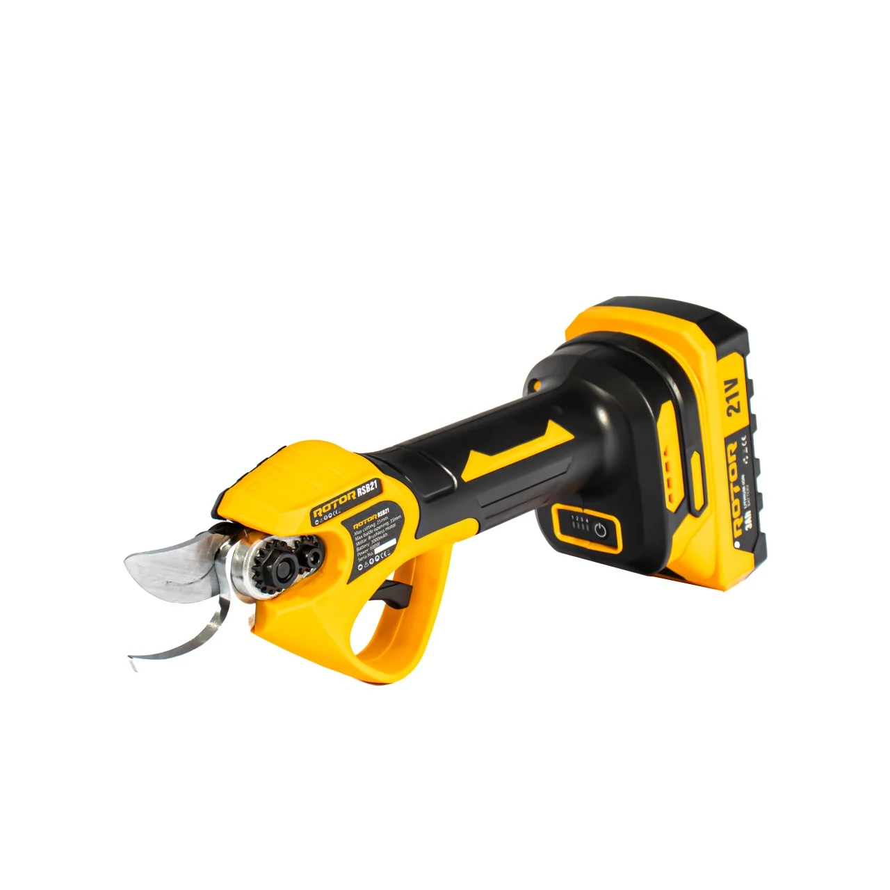 Foarfeca Vie (Crengi) cu 2 Acumulatori 21V - ROTOR RSB21 - 600 W - 3Ah (14377) - imagine 4