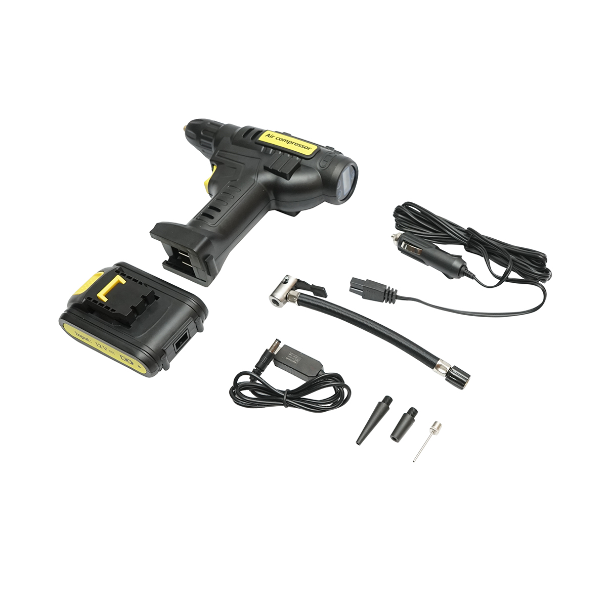 Compresor aer cu display digital - 120W (12V) - ROYAL KRAFT Germania - 150PSI/baterie Li-ion 2000mAh - (BK79237) - imagine 2