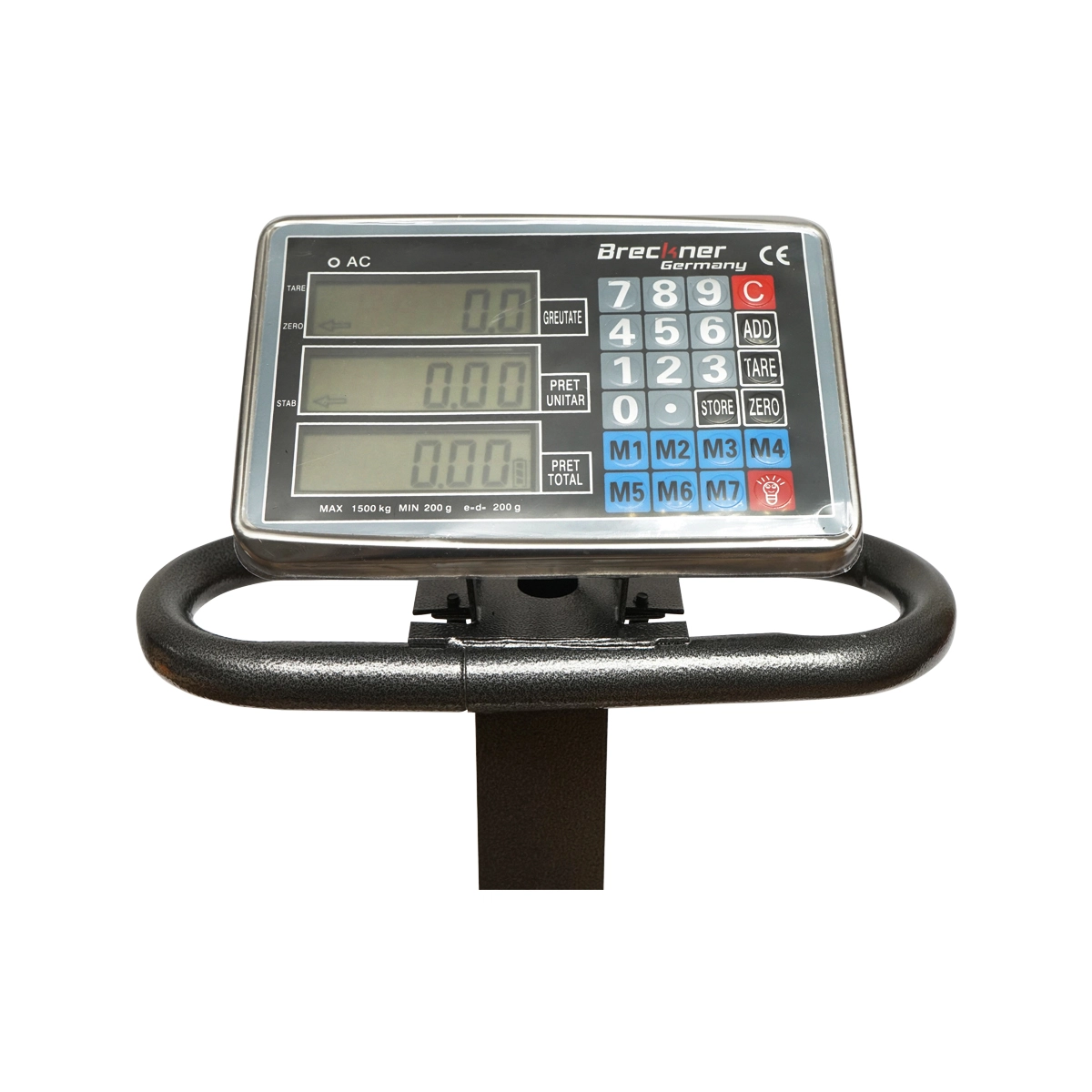 Cantar electronic de podea tip platforma 1500 Kg cu brat pliabil – ROYAL KRAFT Germania (BK78040) - imagine 5