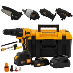 Unealta Multifunctionala 5in1 – ROTOR RTS1 (Bobinaj Cupru/21V) – Masina Gaurit – Cheie Impact – Mini Drujba – Fierastrau Sabie – Aparat Spalat