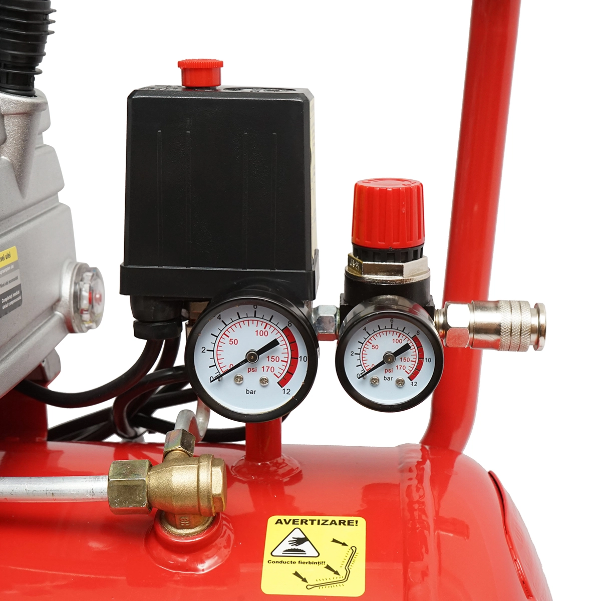 Compresor Aer – 50 Litri – 1900W/2.5CP (Bobinaj Cupru) - ROYAL KRAFT Germania (Breckner) + 5 Accesorii CADOU (BK76298 + BK76144) - imagine 6