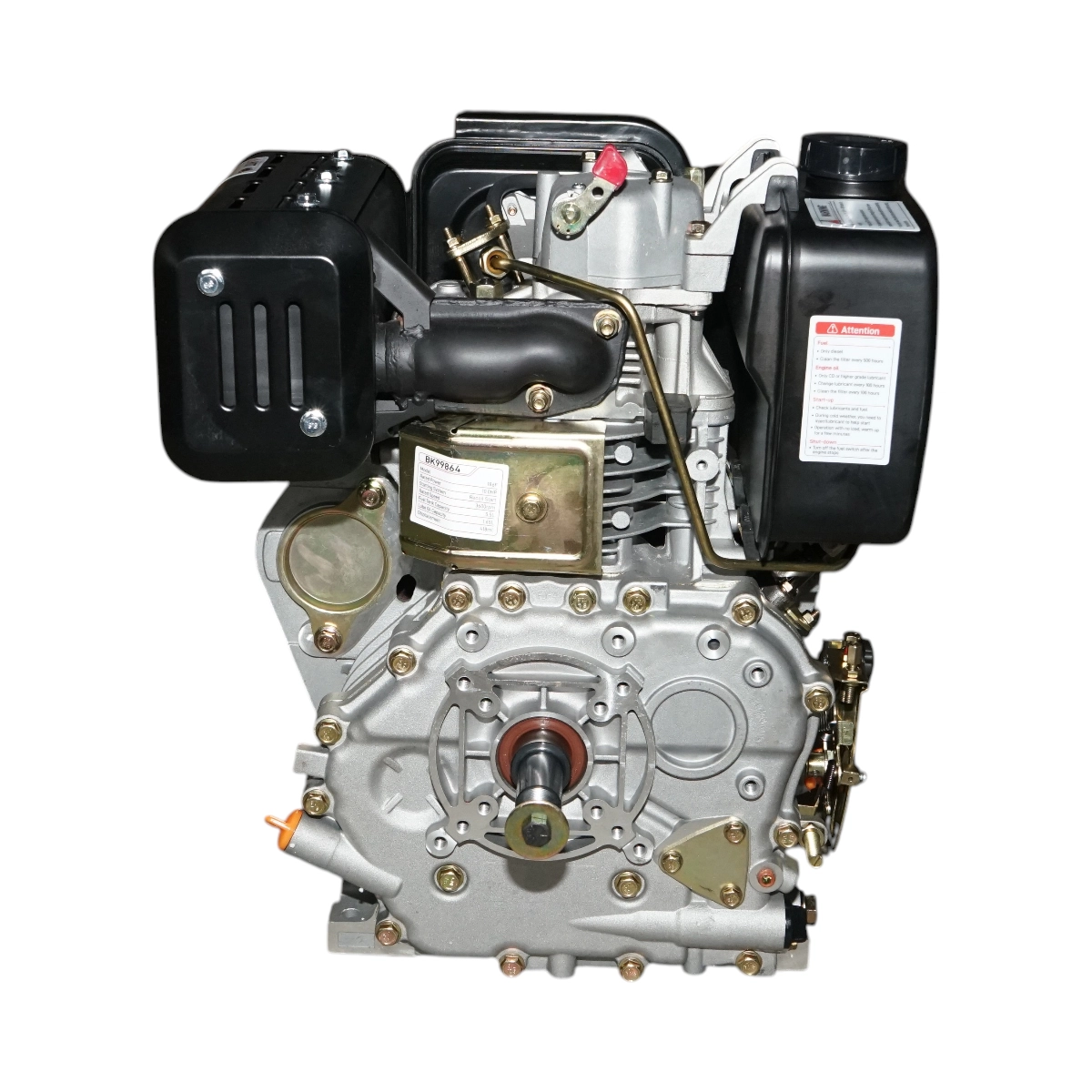 Motor uz general 4 timpi DIESEL (ax rotund filetat 25.4mm) – ROYAL KRAFT (BRECKNER) Germania – 418cc – 10CP (BK99864) - imagine 3