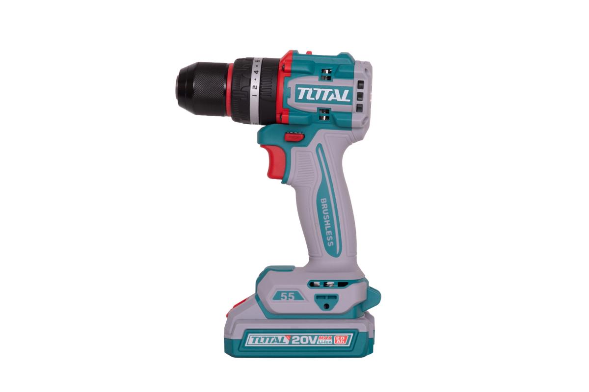 Masina de Gaurit/Insurubat Percutie (20V/Brushless) cu 2 Acumulatori 2Ah - TOTAL (Industrial) + 47 Accesorii - TIDLI20558E - imagine 6