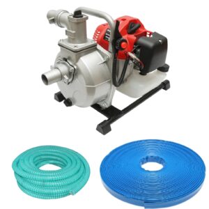 Motopompa pe benzina in 2 timpi (52cc/3CP) de 1.5 toli cu furtun absorbtie si refulare – ROYAL KRAFT Germania (BRECKNER) – (BK98554 + BK90868 + BK85053)