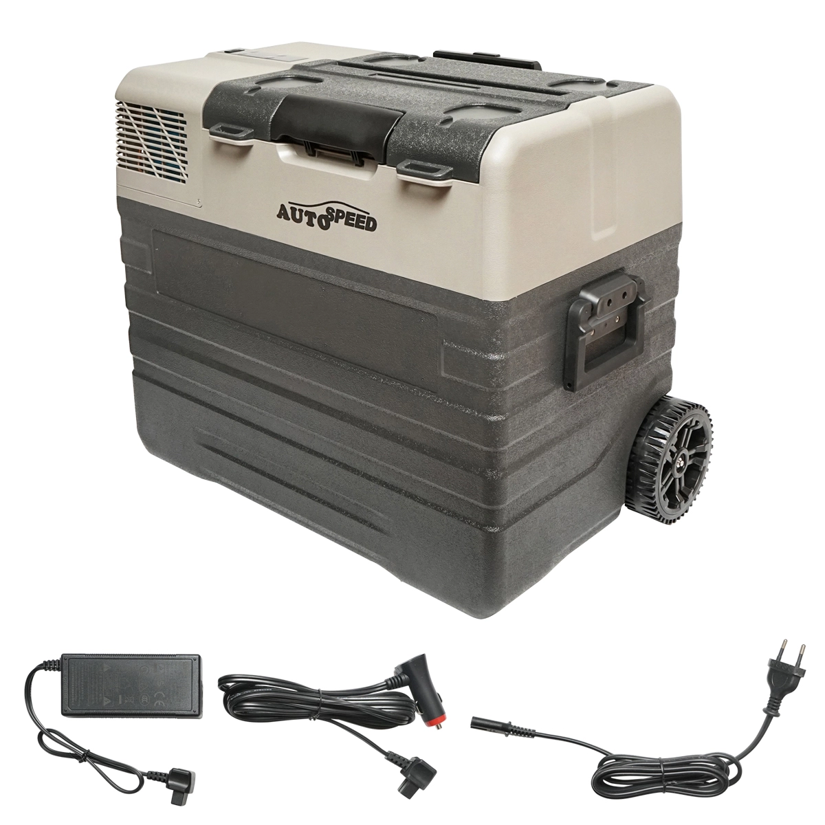 Frigider auto cu compresor si roti tip troler 52 Litri 12-24-220V 60W - AUTOSPEED (DISEU42)