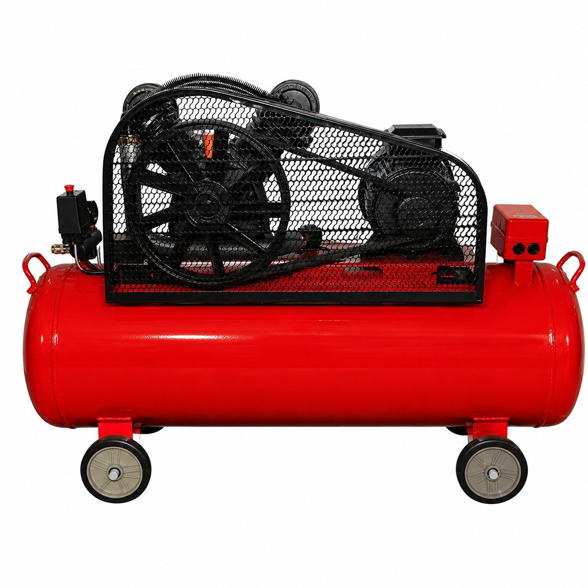 Compresor aer pe curea 200 Litri - motor 2 cilindri in V (5CP) - 4KW/380V - volum aer aspirat 650 L/min - ROYAL KRAFT Germania (Breckner) - BK76306 - imagine 3