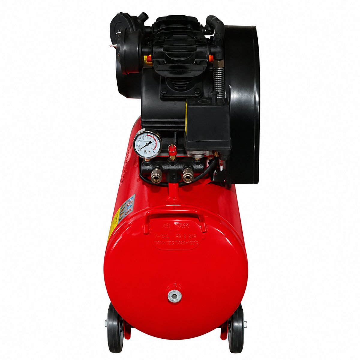 Compresor aer pe curea 100 Litri - motor 2 cilindri in V 3CP - 2.2KW/380V - ROYAL KRAFT Germania (Breckner) - BK76305 - imagine 4