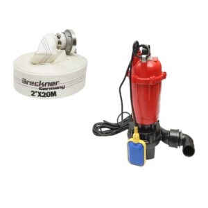 Pompa Submersibila cu Tocator – 2600W/Bobinaj Cupru + Furtun Refulare 20 Metri (10 bar) – ROYAL KRAFT (Breckner) Germania – (BK76246 +BK85011)