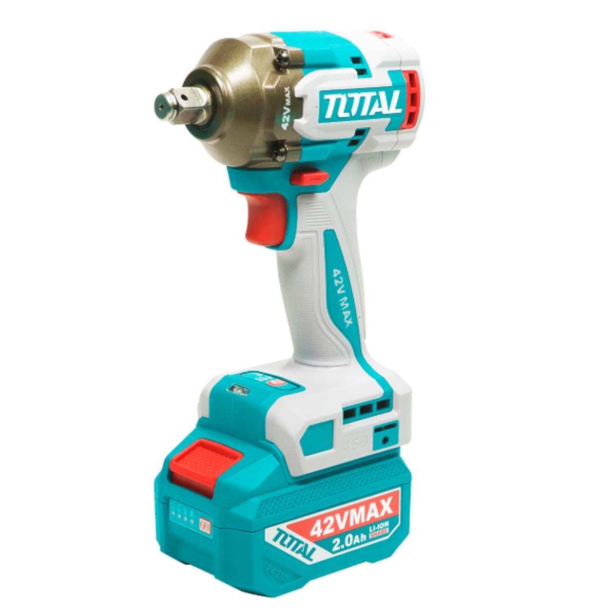 Masina de Insurubat electrica/Cheie Impact 1/2 cu Acumulator 42V/600Nm (Brushless) – TOTAL (Industrial) - TIWLI42461E