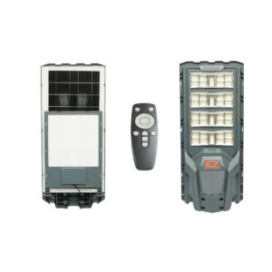Lampa solara LED iluminat stradal 800W cu panou solar 40W baterie 30000mAh senzor miscare telecomanda prindere stalp IP65 – ROYAL KRAFT (Breckner) Germania – BK00166