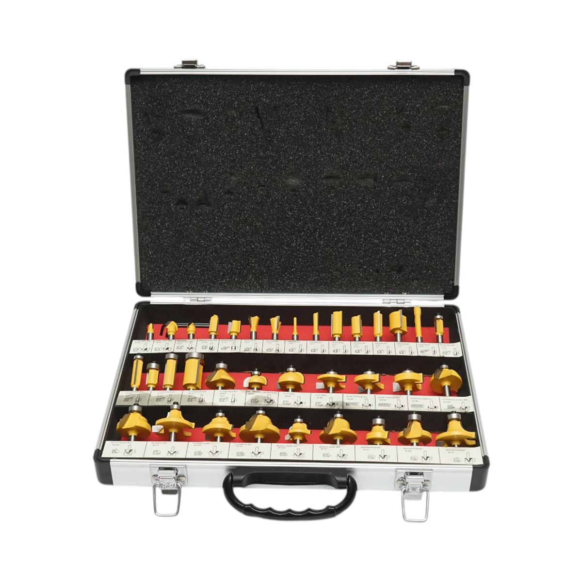 Set 35 freze lemn cu rulment tija 8mm otel pentru masina de frezat - ROYAL KRAFT (Breckner) Germania - BK77630