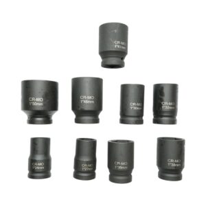 Trusa chei tubulare de impact 24-50mm patrat 1 tol Cr-Mo 9 piese – ROYAL KRAFT (Breckner) Germania – BK00294