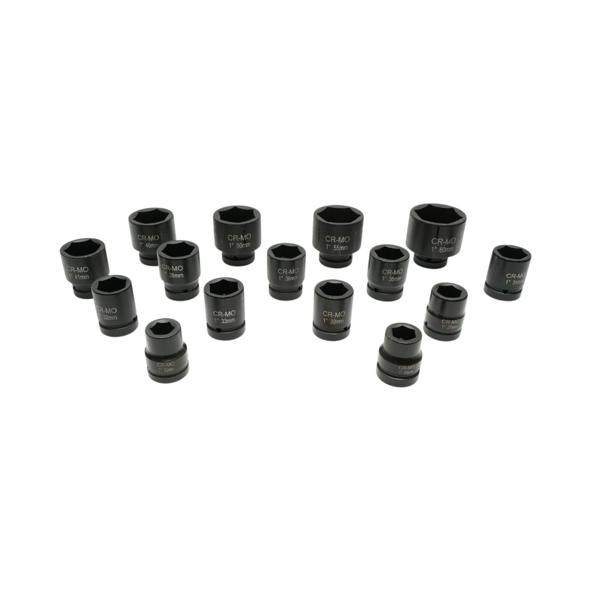 Trusa chei tubulare camion de impact scurte (22-36mm si lungi 38-60mm patrat 1 tol) 15 piese - ROYAL KRAFT (Breckner) Germania - BK90074 - imagine 2
