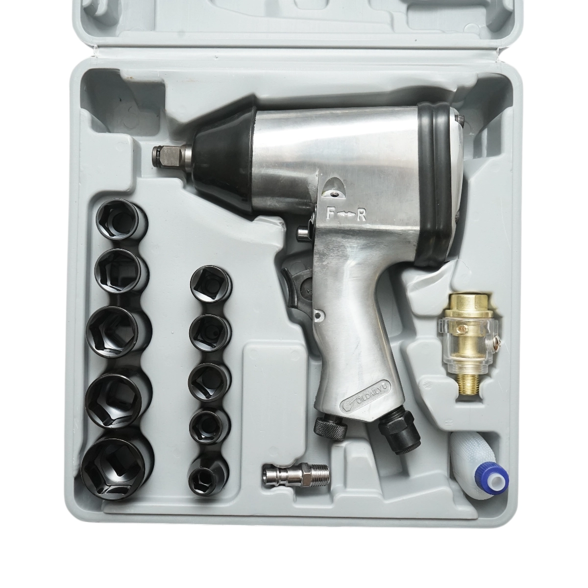 Set 4in1 - Compresor 50 Litri + Perna Pneumatica 3.5T + Furtun 10M + Pistol Impact 1/2 - ROYAL KRAFT (Breckner) Germania - BK98067 + BK92677 + BK79290 + 81101 - imagine 8