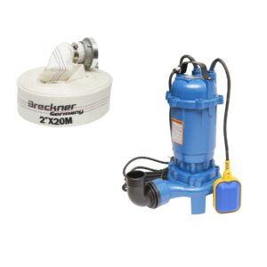 Pompa Submersibila cu Tocator – 750W/Bobinaj Cupru (15 m3/H) + Furtun Refulare 20 Metri (10 bar) – ROYAL KRAFT (Breckner) Germania – (BK69739 +BK85011)