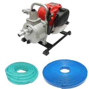 Motopompa pe benzina in 4 timpi de 1 tol cu furtun absorbtie si refulare – ROYAL KRAFT Germania (BRECKNER) – (BK92114 + BK78321 + BK85051)