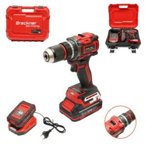 Masina de gaurit si insurubat cu percutie (50 Nm) 2 acumulatori 21V x 1.5Ah Li-ion/Brushless mandrina 13mm – ROYAL KRAFT (Breckner) Germania – DISWL46