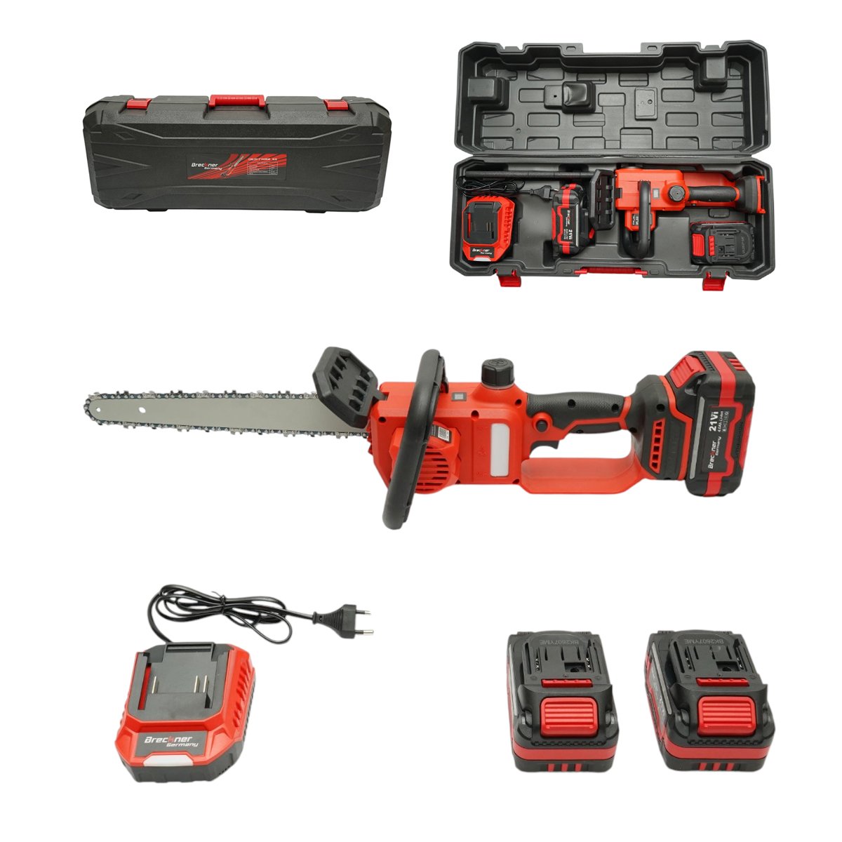 Mini drujba/fierastrau electric cu 2 acumulatori 21V/4Ah Li-ion/Brushless lama 300mm - ROYAL KRAFT (Breckner) Germania - DISWL55