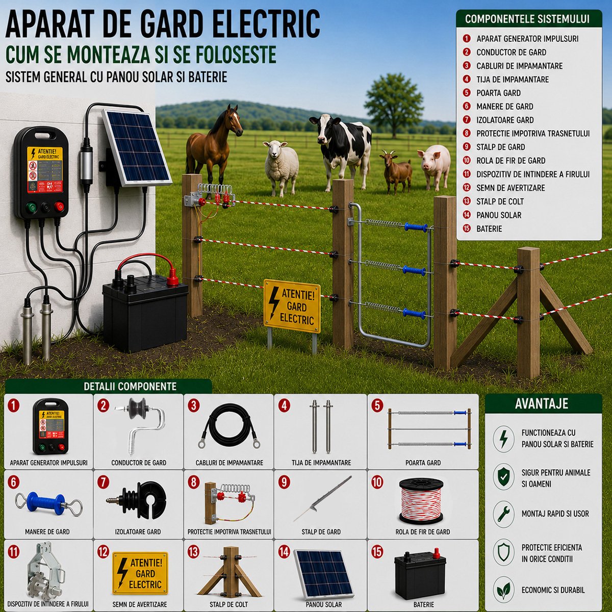 Generator impulsuri 12V (2 Joule) 20km cu impamantare pentru gard electric - ROYAL KRAFT (Breckner) Germania - BK87635 - imagine 3