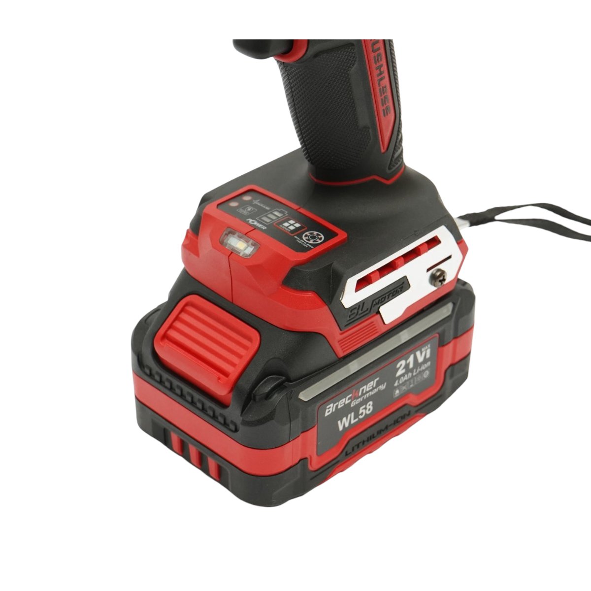 Masina de gaurit si insurubat cu percutie 180Nm 2 acumulatori 21V/4Ah Li-ion LED Brushless mandrina 13mm maner antivibratie - ROYAL KRAFT (Breckner) Germania - DISWL48 - imagine 8