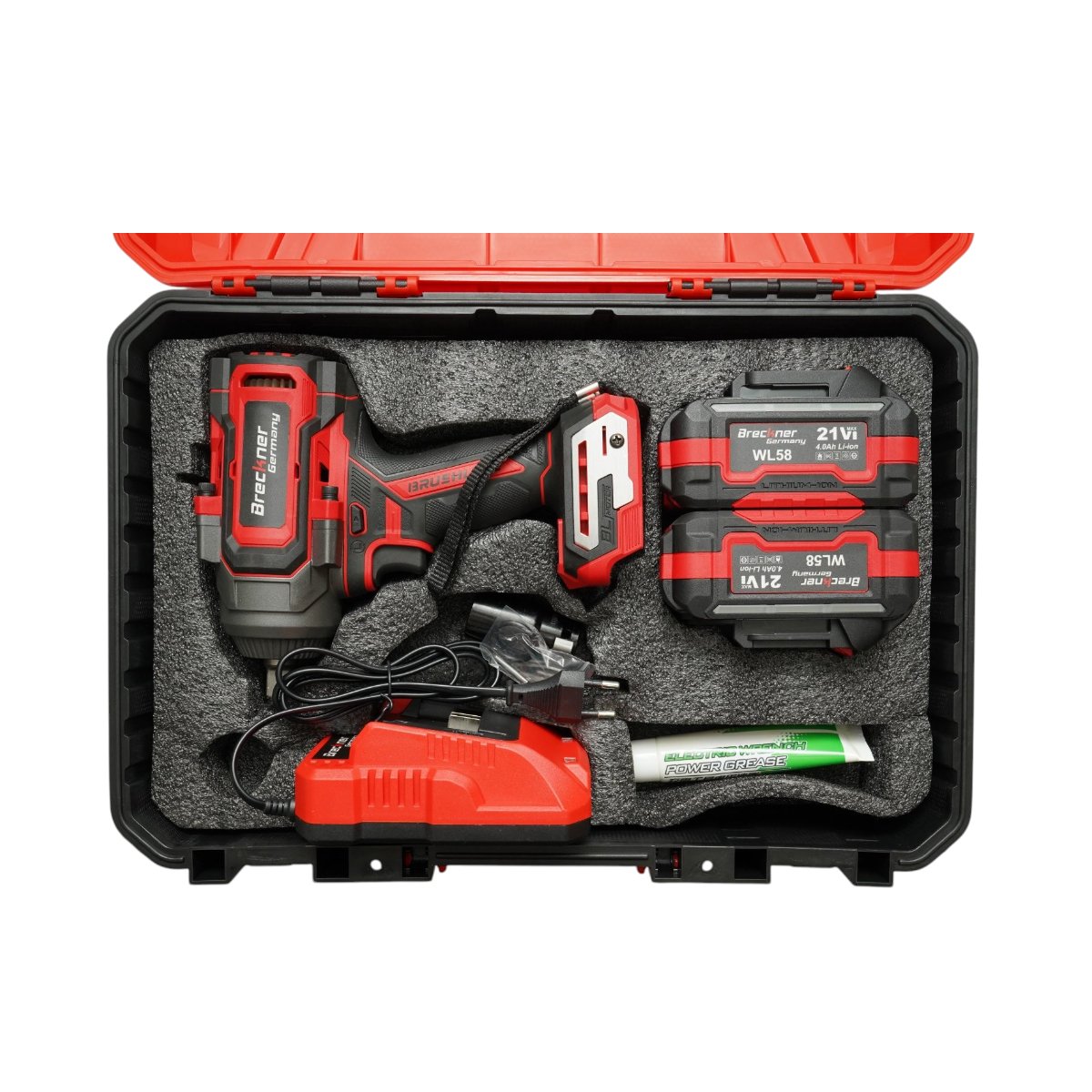 Masina de insurubat (1/2) 1100Nm cu 2 acumulatori 21V/4Ah Li-ion LED Brushless - ROYAL KRAFT (Breckner) Germania - DISWL50 - imagine 5