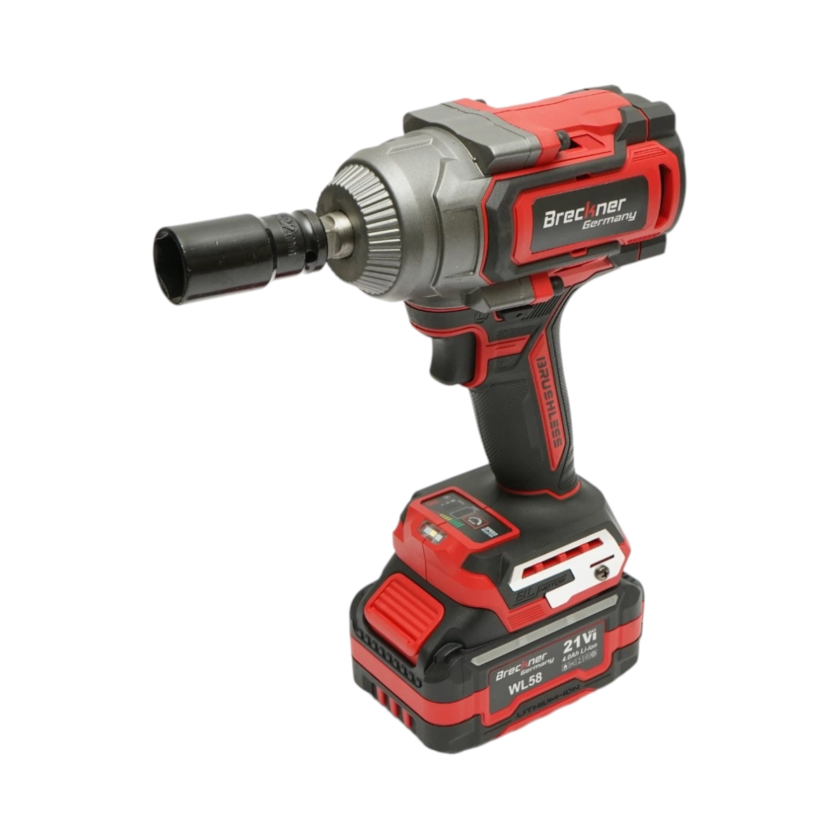 Masina de insurubat (1/2) 1100Nm cu 2 acumulatori 21V/4Ah Li-ion LED Brushless - ROYAL KRAFT (Breckner) Germania - DISWL50 - imagine 2