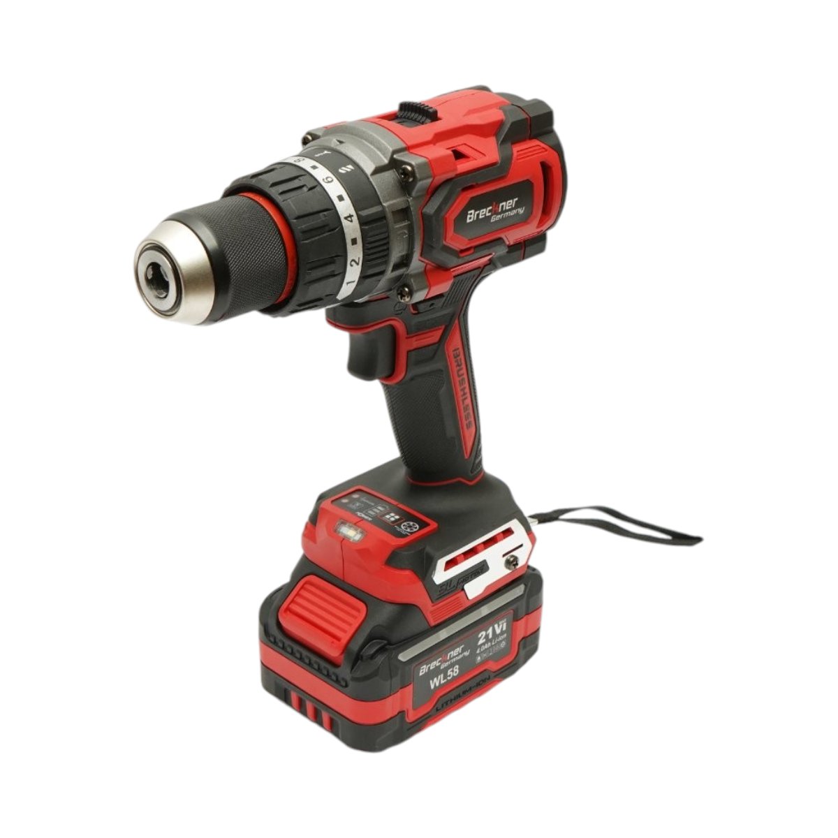 Masina de gaurit si insurubat cu percutie 180Nm 2 acumulatori 21V/4Ah Li-ion LED Brushless mandrina 13mm maner antivibratie - ROYAL KRAFT (Breckner) Germania - DISWL48 - imagine 4