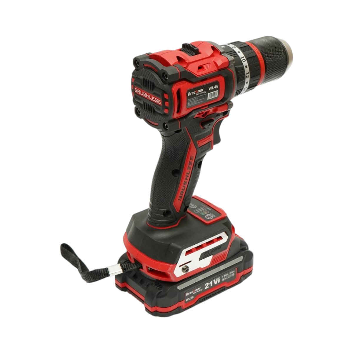 Masina de gaurit si insurubat cu percutie (50 Nm) 2 acumulatori 21V x 1.5Ah Li-ion/Brushless mandrina 13mm - ROYAL KRAFT (Breckner) Germania - DISWL46 - imagine 4