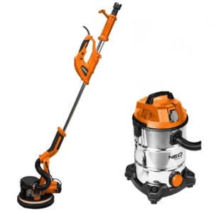 Set 2 in 1 – Aparat/Masina de Slefuit Pereti cu Led – Girafa Tavane + Aspirator NEO Super Power 1400W (Bobinaj Cupru) – (WFS068 + 04-738)