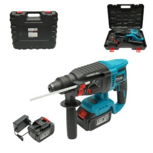 Ciocan rotopercutor 2.5J cu 2 acumulatori 21V/4Ah Li-ion brushless SDS-Plus 4 functii – ROYAL KRAFT (Breckner) Germania – BK00429