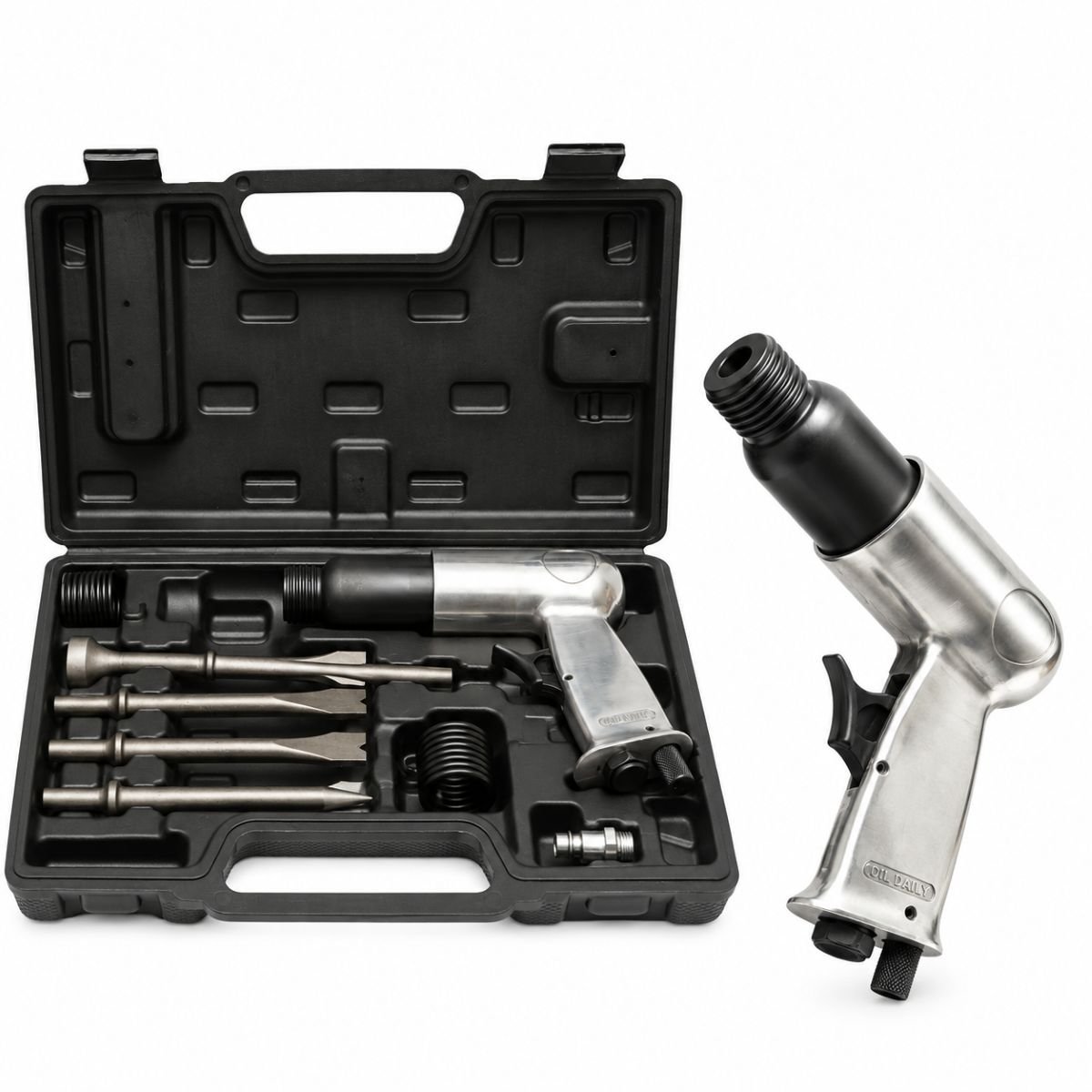 Trusa dalta pneumatica de impact 3500BPM 4 dalti 170mm presiune 6.3 bar 8 piese - ROYAL KRAFT (Breckner) Germania - BK00520