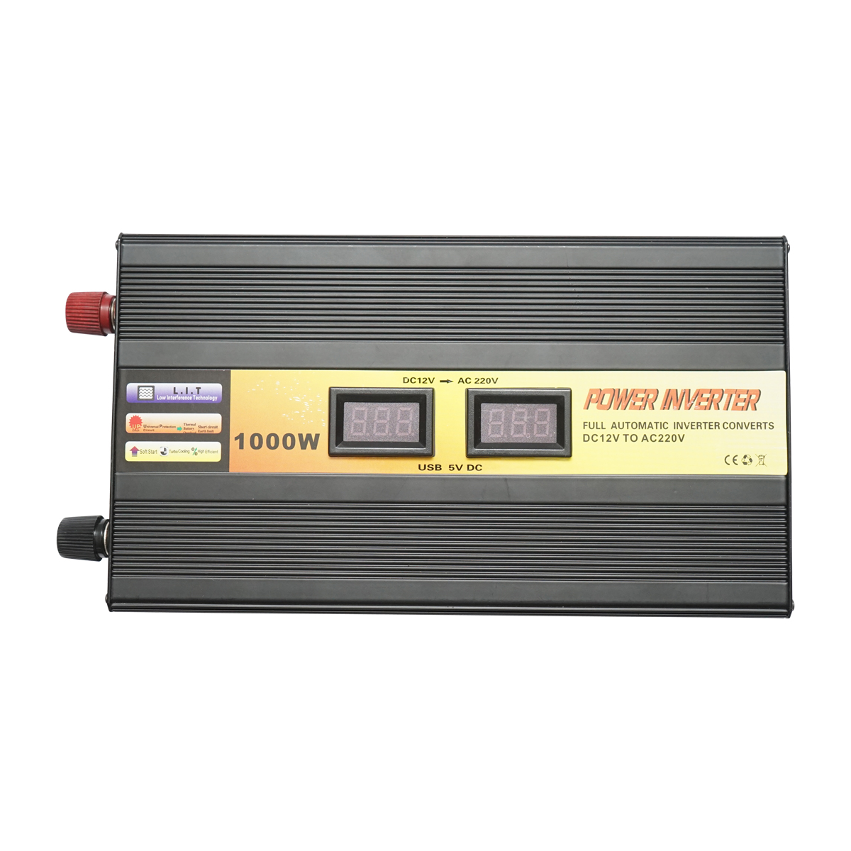 Invertor tensiune 12V-220V 1000W LCD cu USB - ROYAL KRAFT (Breckner) Germania - BK77002 - imagine 2