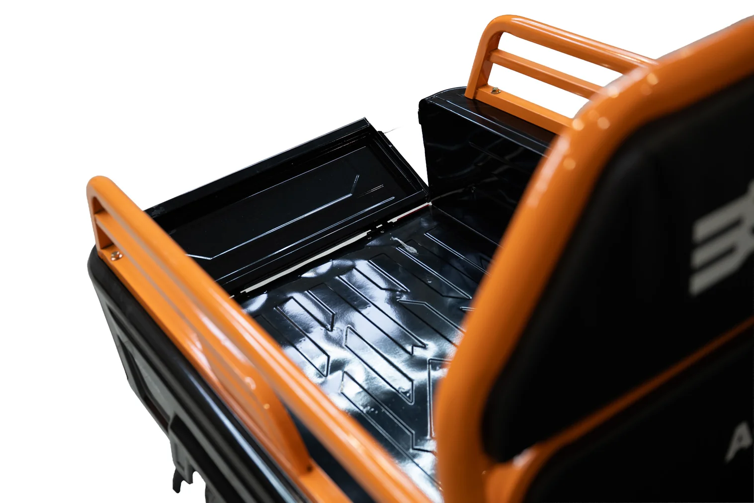 Triciclu Cargo electric BLADE Active R6 1300W, 25 km/h, autonomie pana la 50 km, baterie plumb-acid 72 V/20 Ah, capacitate maxima 500 kg, fara permis, culoare negru-portocaliu (BLD3135MCNP) - imagine 4