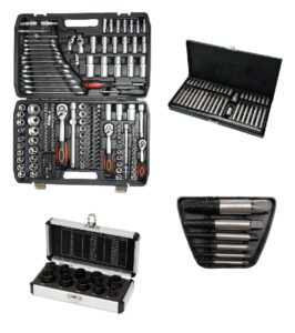 Set 4 in 1 – Complet pentru Atelier/Service – Trusa Chei/Tubulare/Biti/Extractoare – ROYAL KRAFT (Breckner) Germania – (BK77520 + YT-06031 + YT-0590 + BK78560)